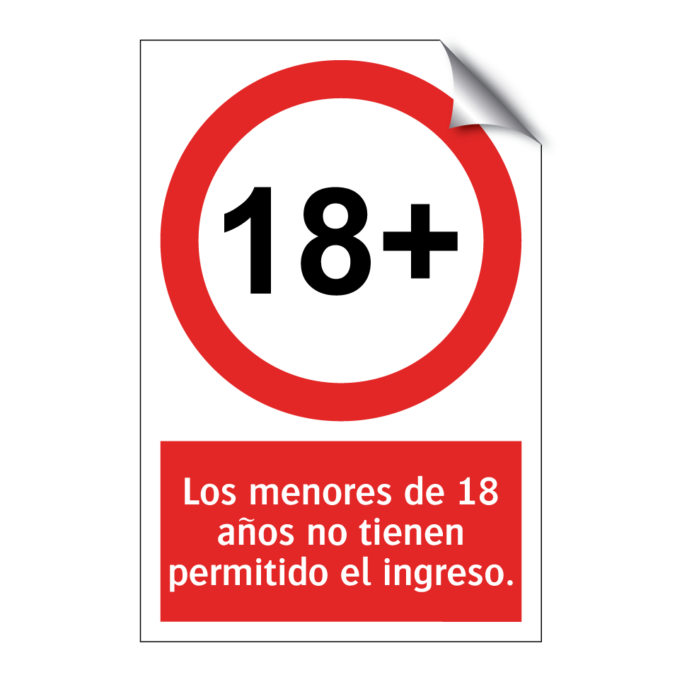 Los menores de 18 años no tienen permitido el ingreso.