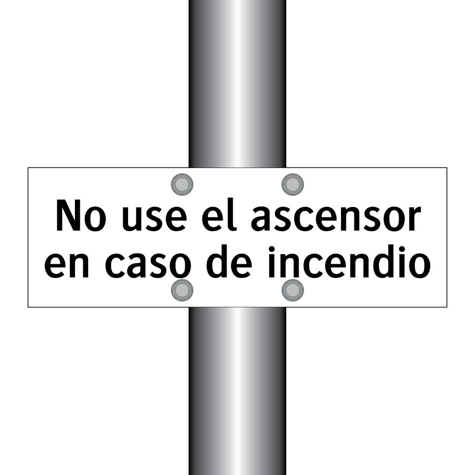 No use el ascensor en caso de incendio