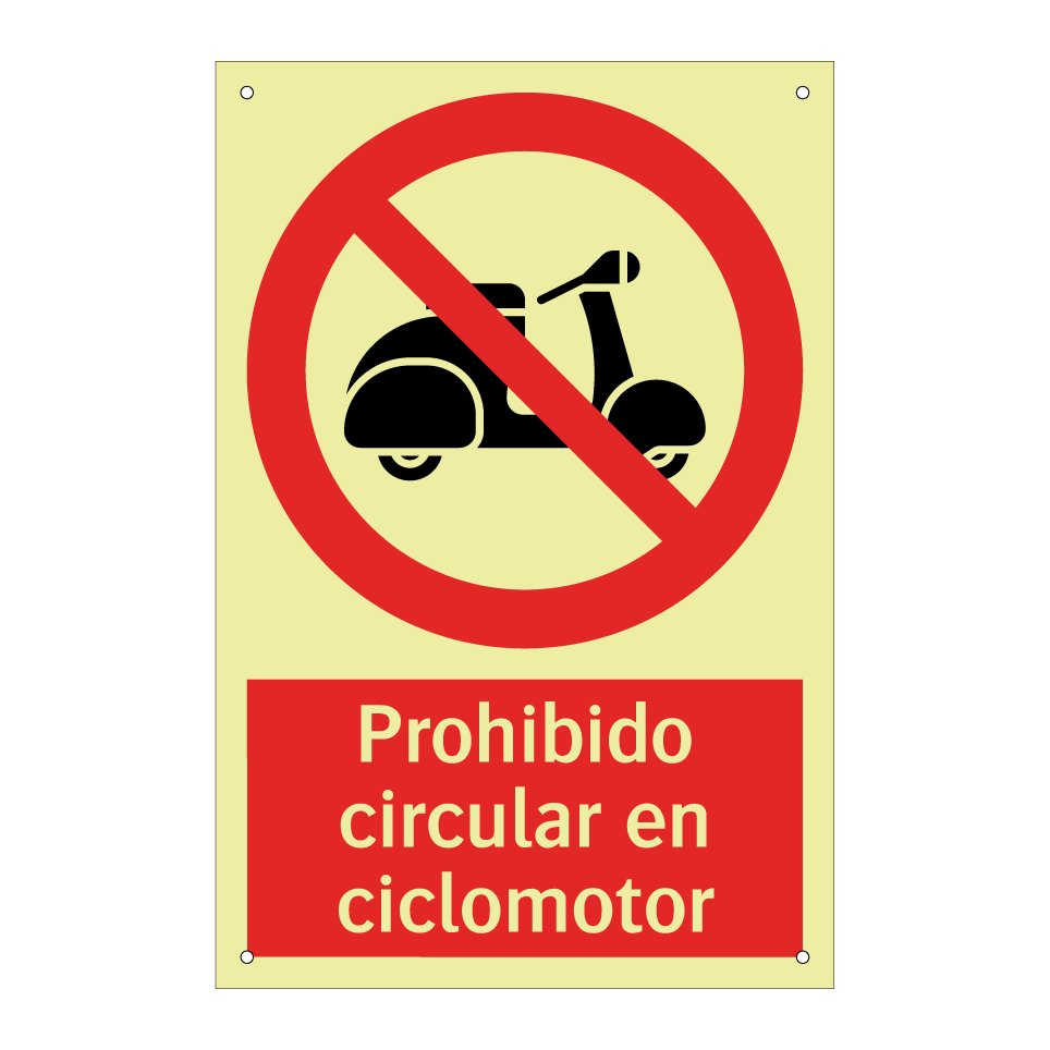 Prohibido circular en ciclomotor