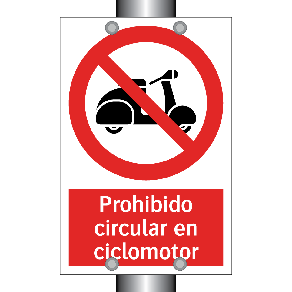 Prohibido circular en ciclomotor