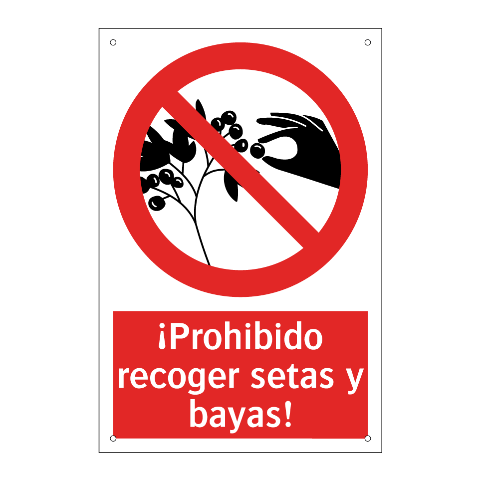 ¡Prohibido recoger setas y bayas!