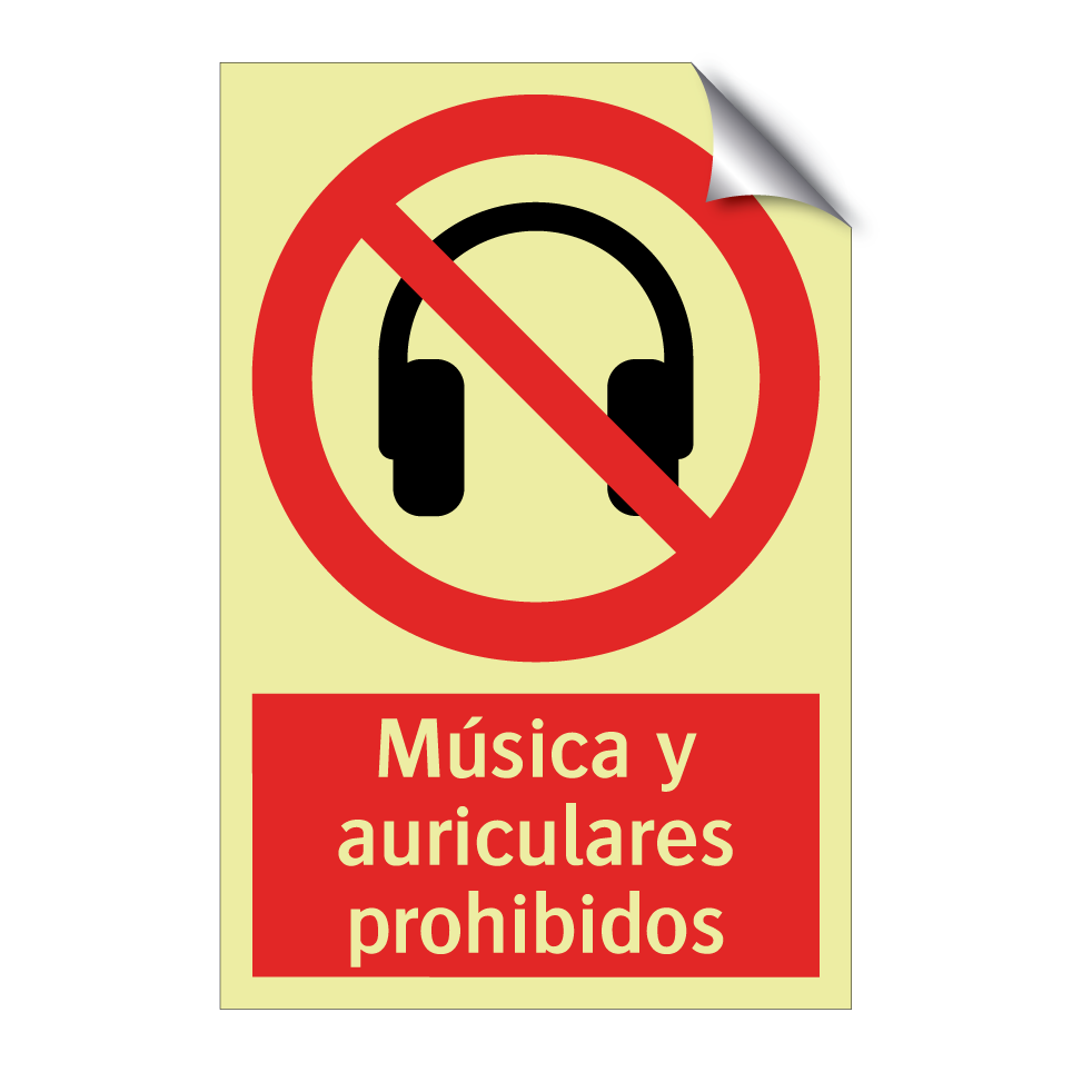 Música y auriculares prohibidos