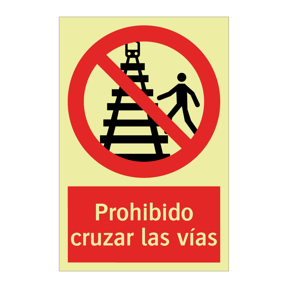 Prohibido cruzar las vías