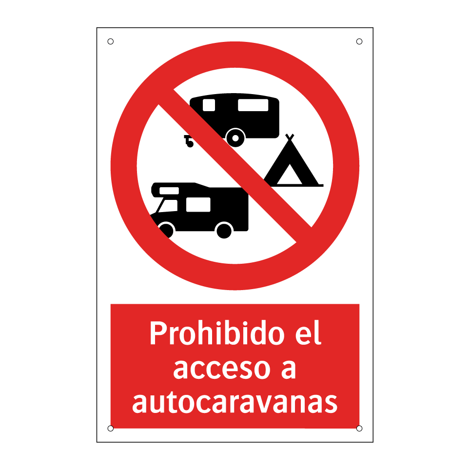 Prohibido el acceso a autocaravanas