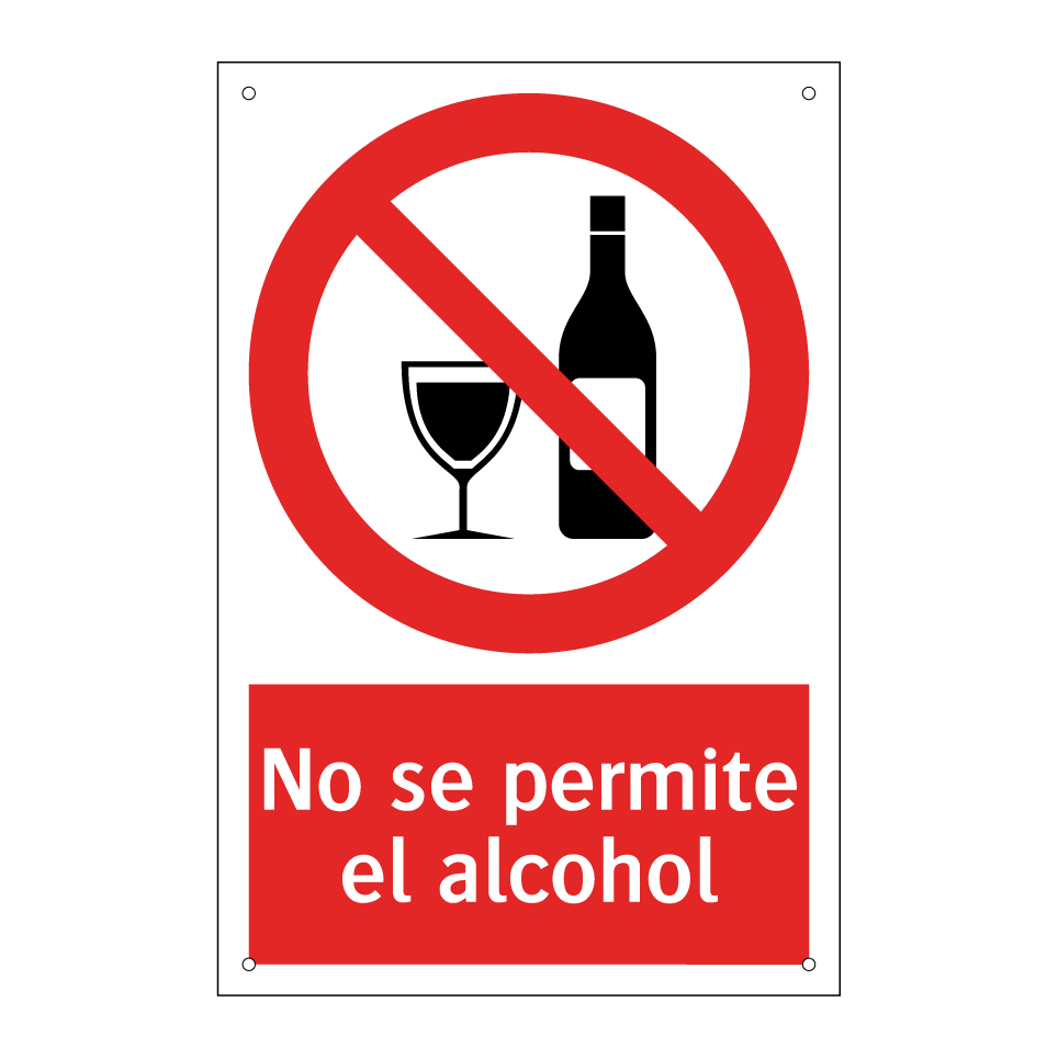 No se permite el alcohol