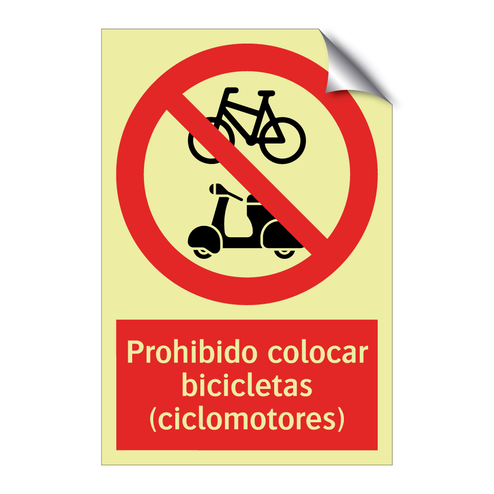 Prohibido colocar bicicletas (ciclomotores)