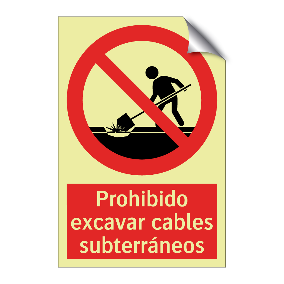 Prohibido excavar cables subterráneos