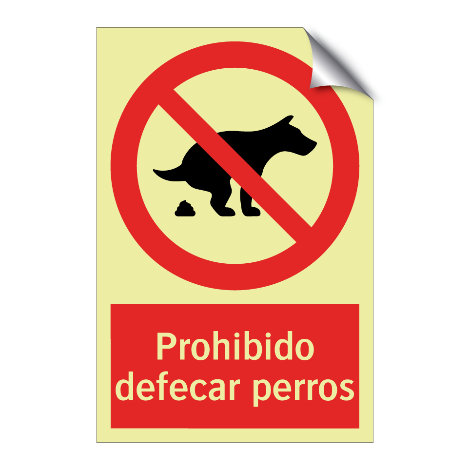 Prohibido defecar perros