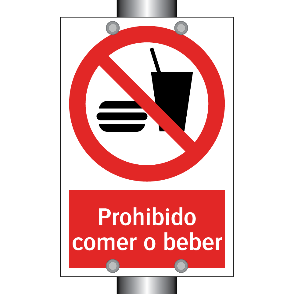 Prohibido comer o beber