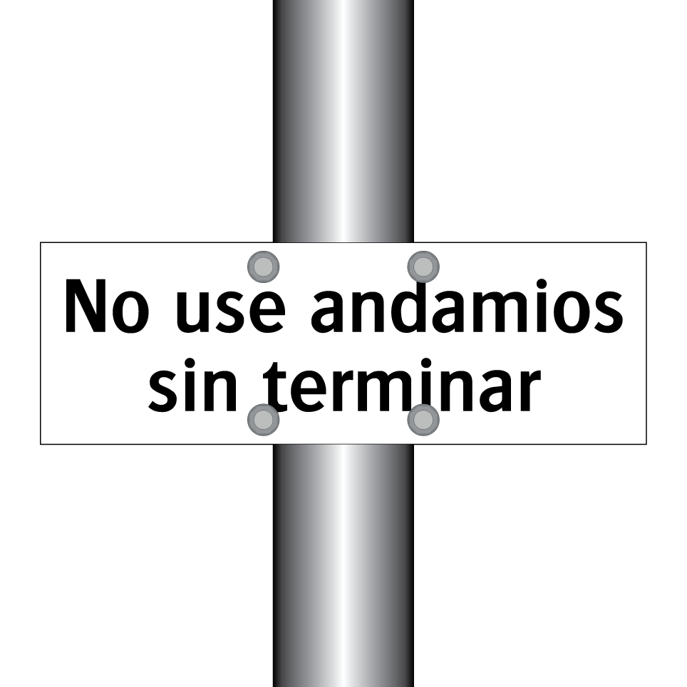 No use andamios sin terminar