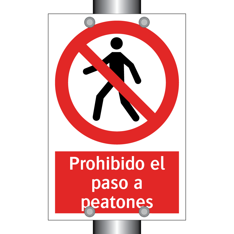 Prohibido el paso a peatones