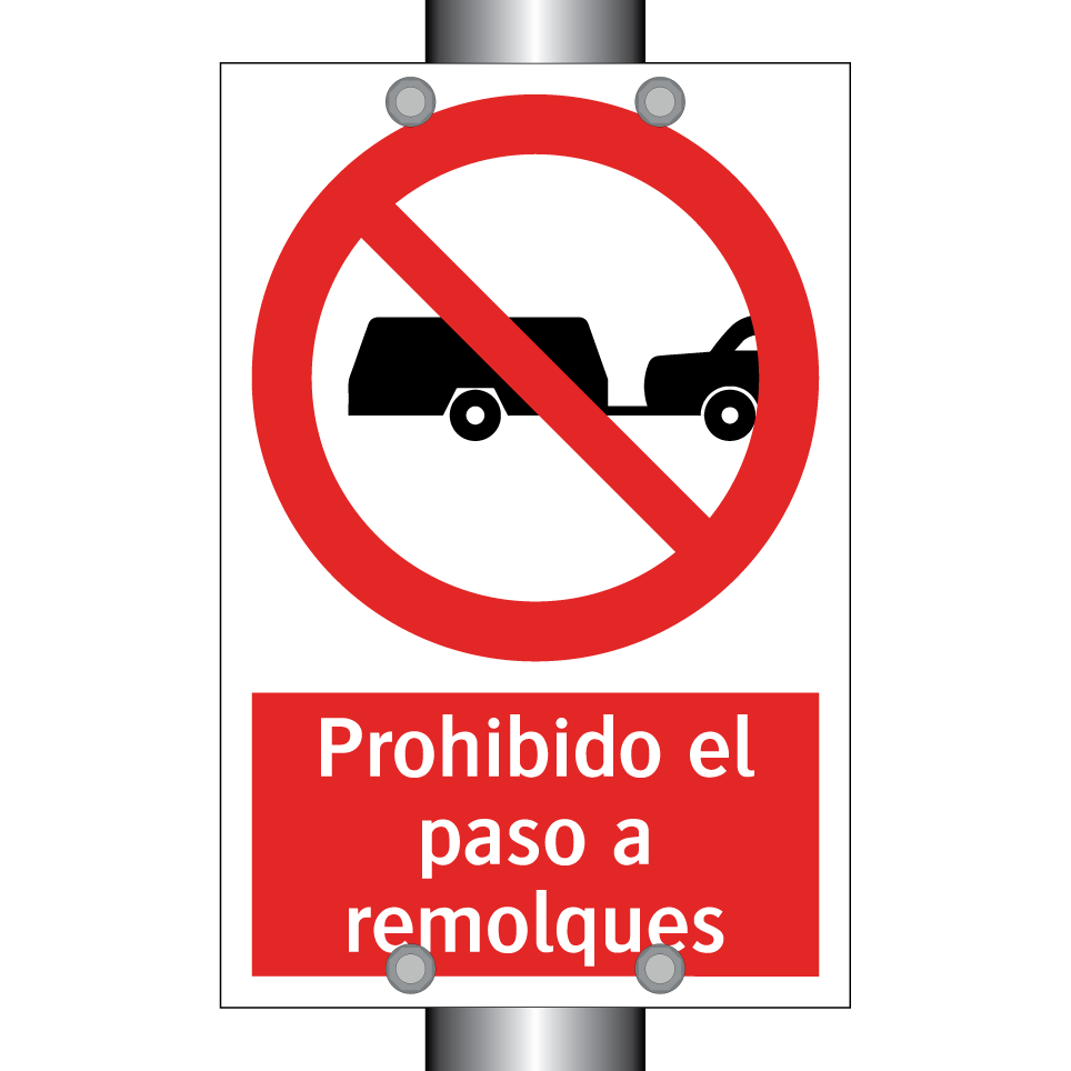 Prohibido el paso a remolques