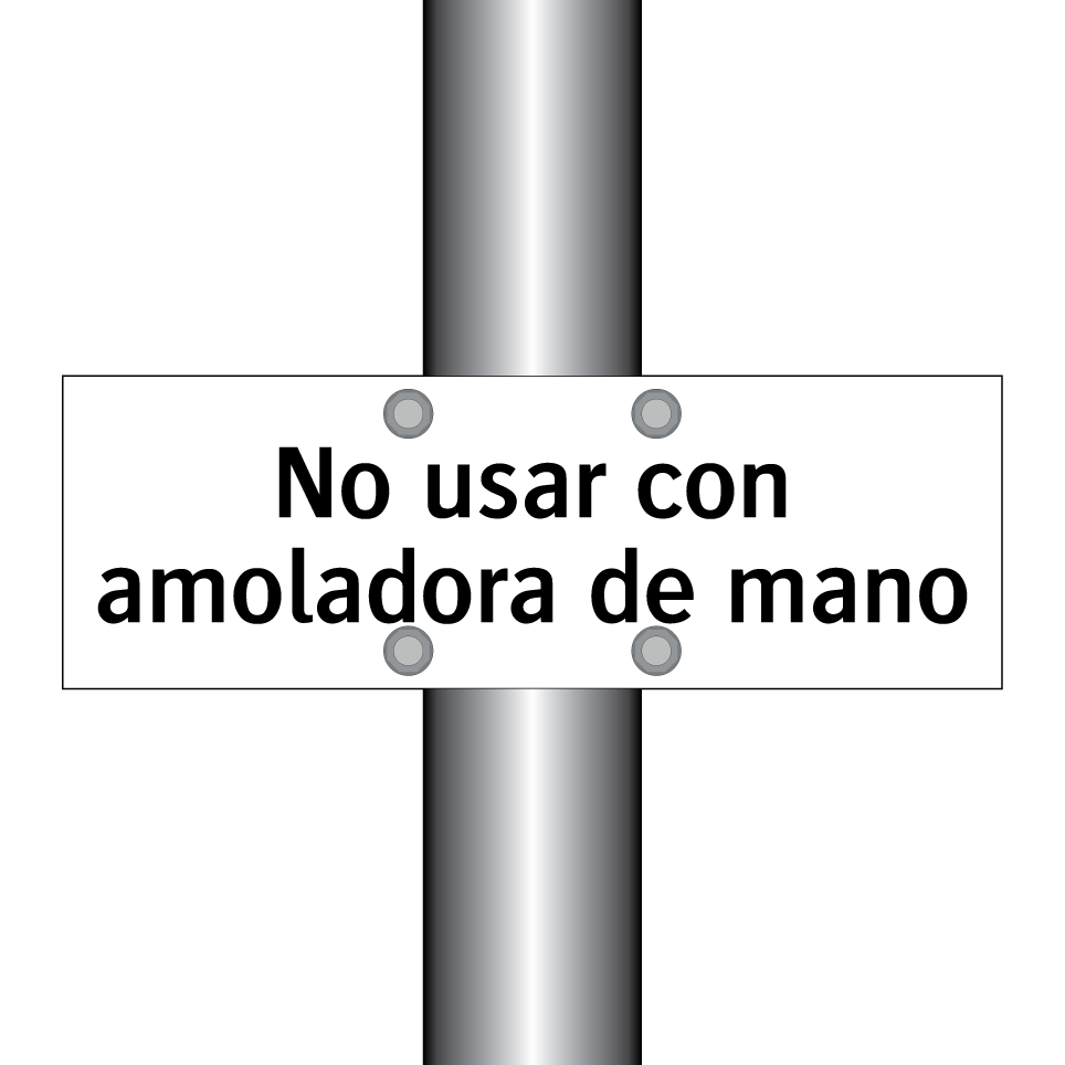 No usar con amoladora de mano