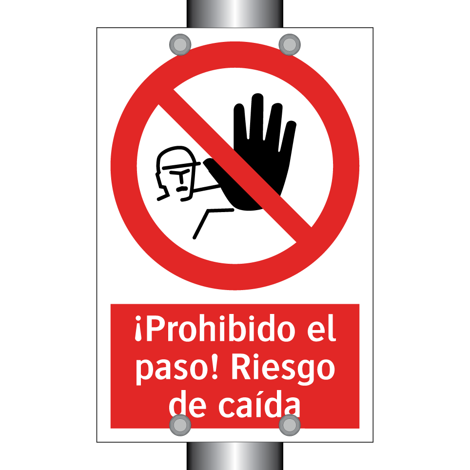 ¡Prohibido el paso! Riesgo de caída