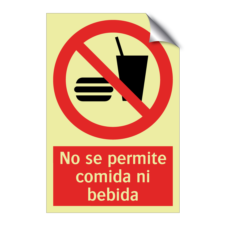 No se permite comida ni bebida