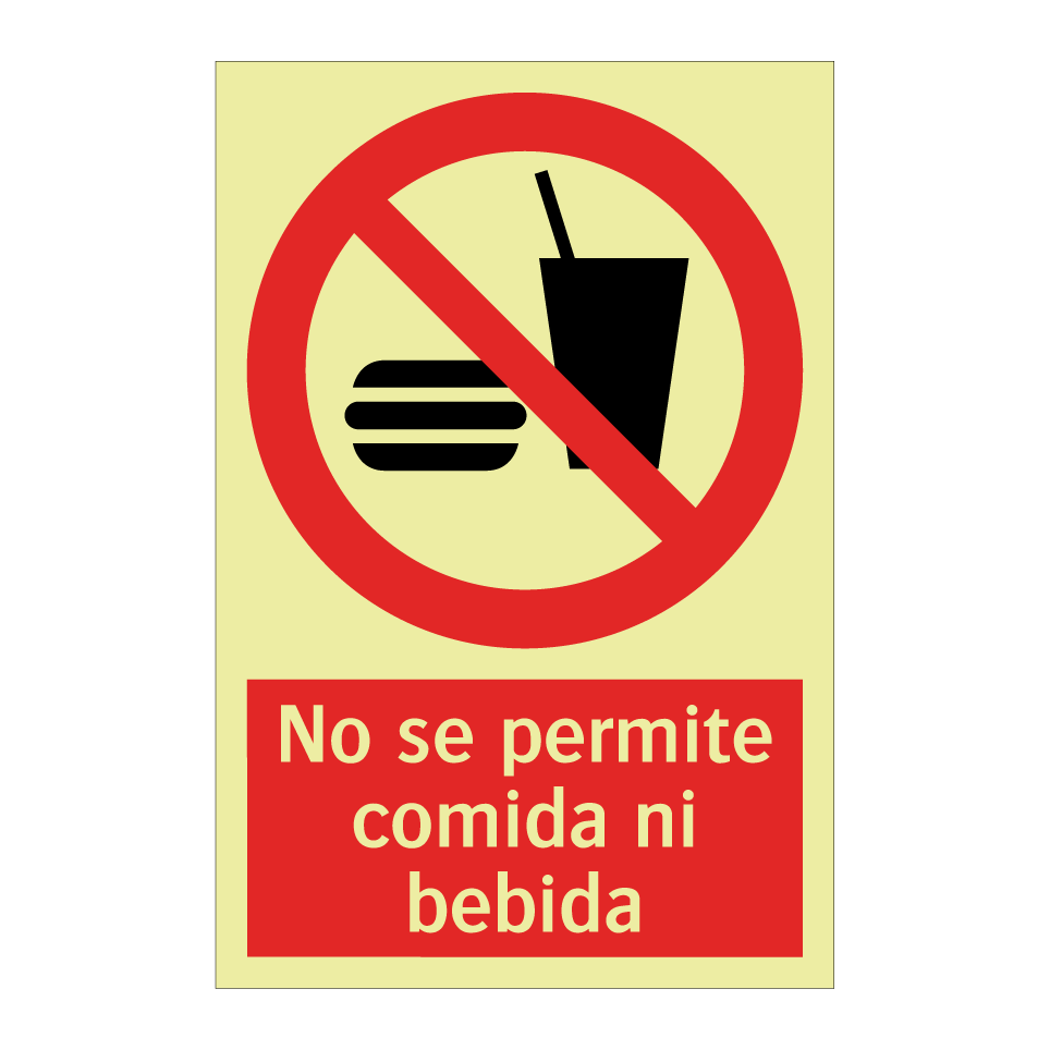 No se permite comida ni bebida