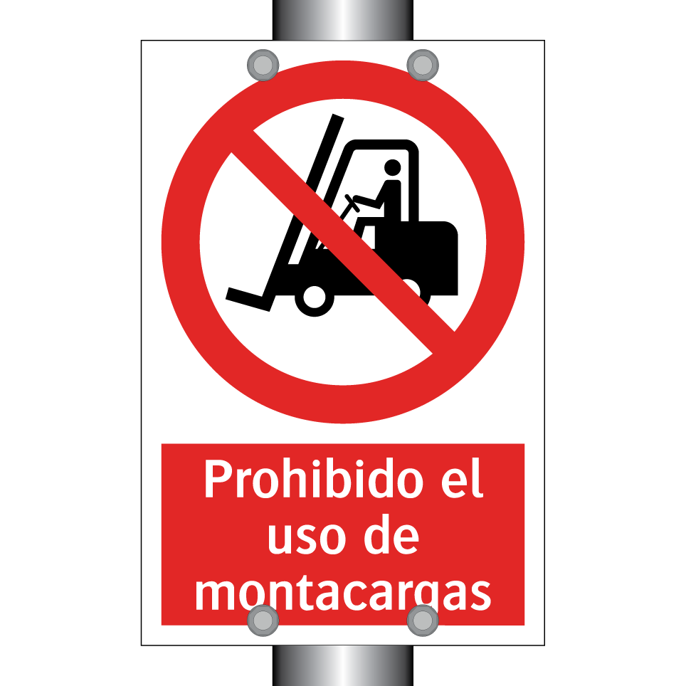 Prohibido el uso de montacargas