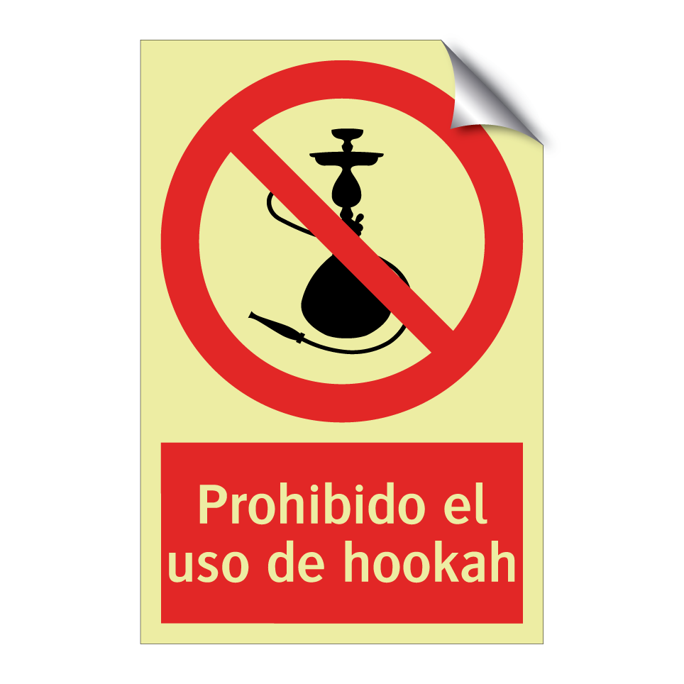 Prohibido el uso de hookah