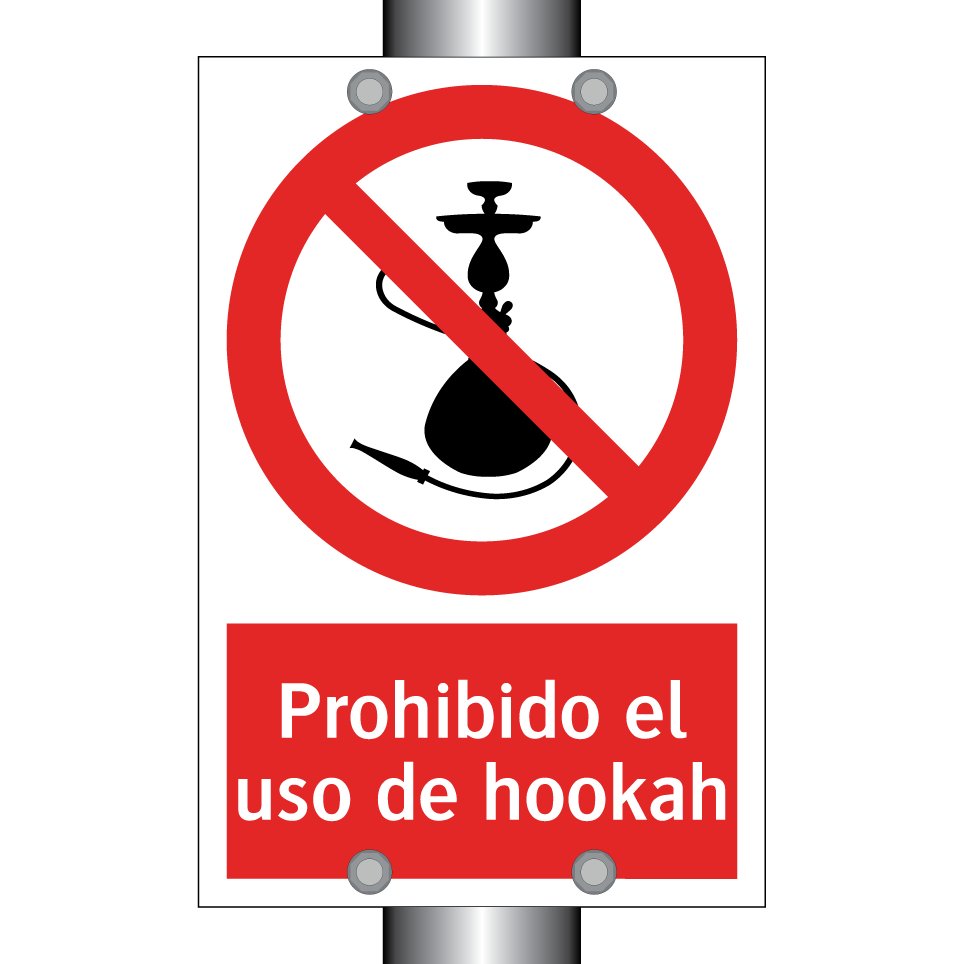 Prohibido el uso de hookah