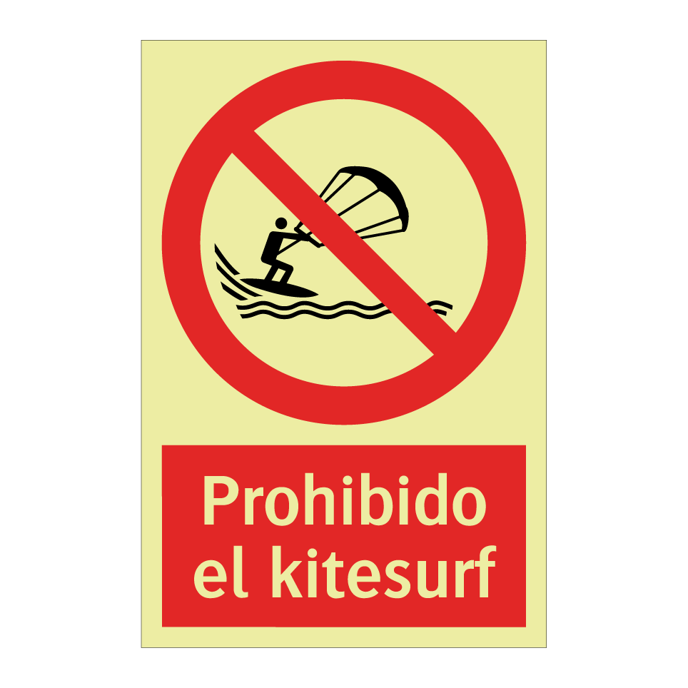 Prohibido el kitesurf