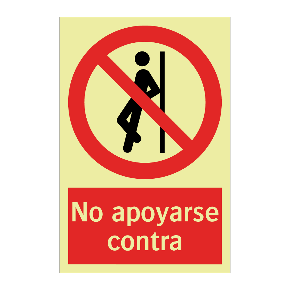 No apoyarse contra