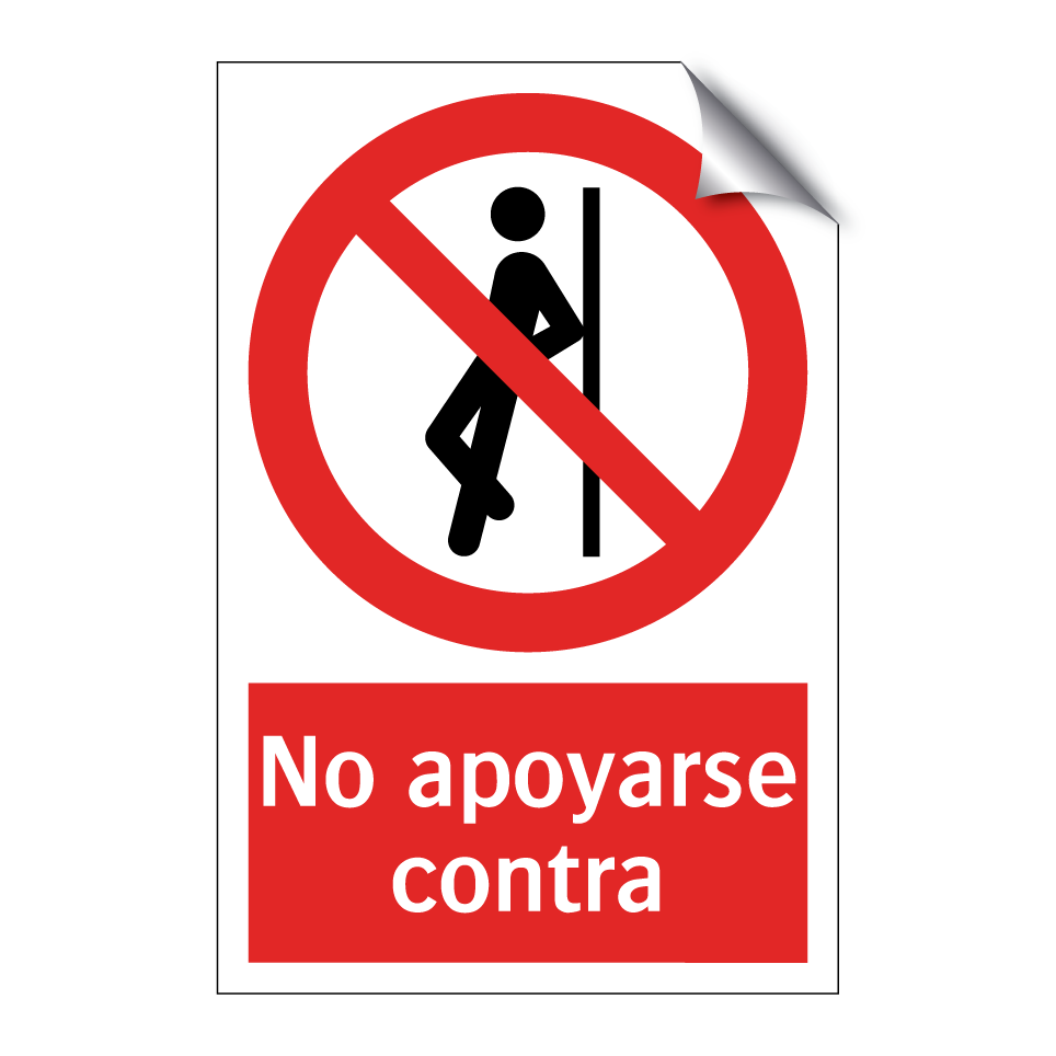No apoyarse contra
