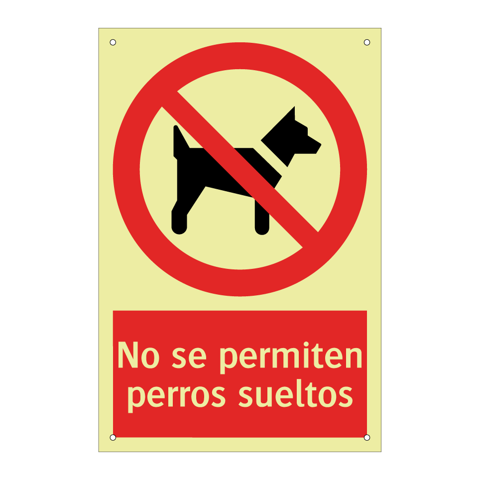 No se permiten perros sueltos
