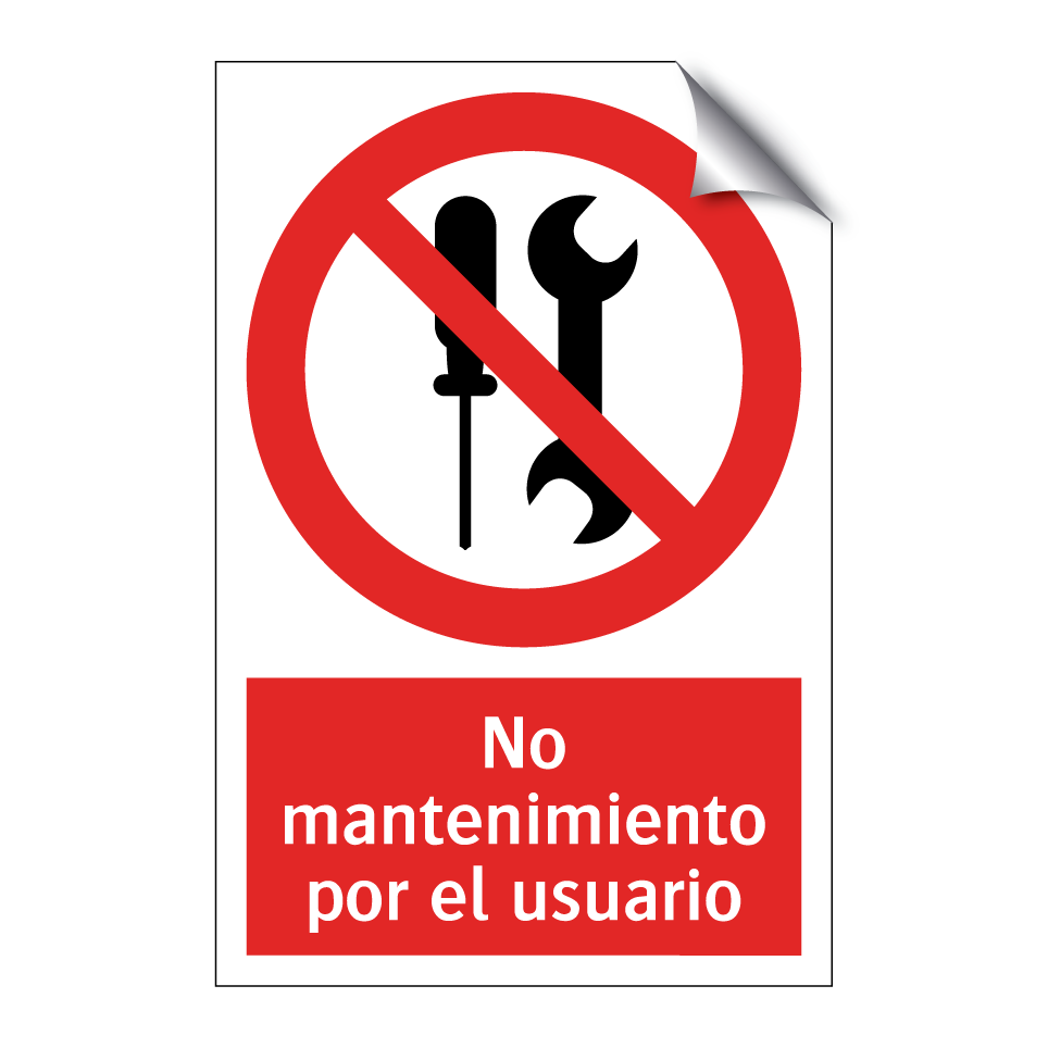 No mantenimiento por el usuario