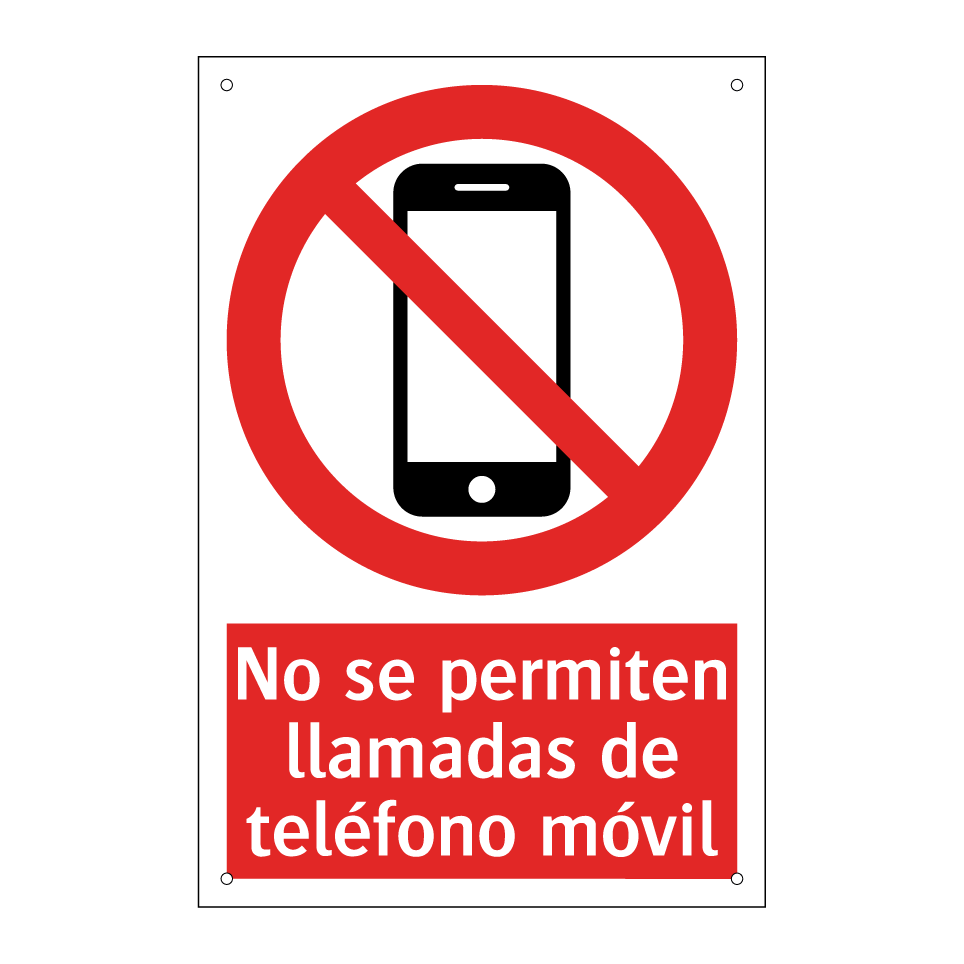 No se permiten llamadas de teléfono móvil