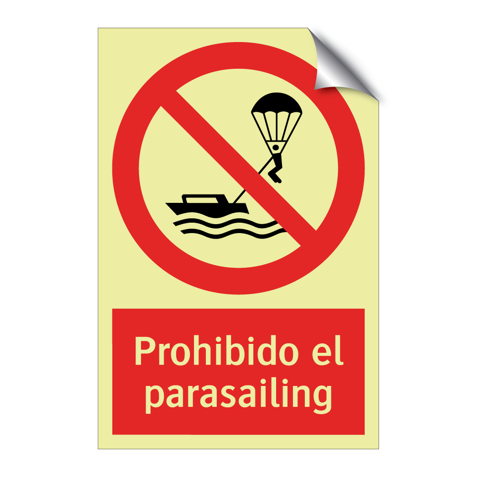Prohibido el parasailing