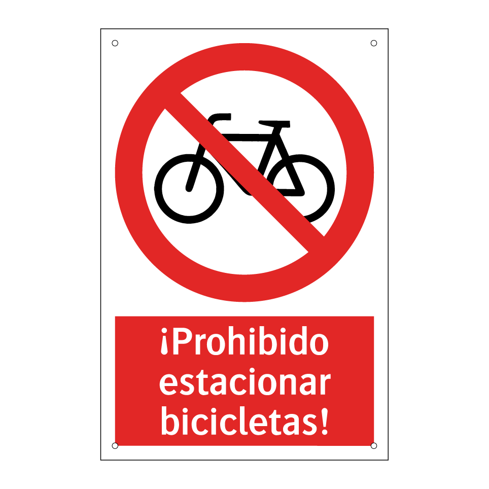 ¡Prohibido estacionar bicicletas!