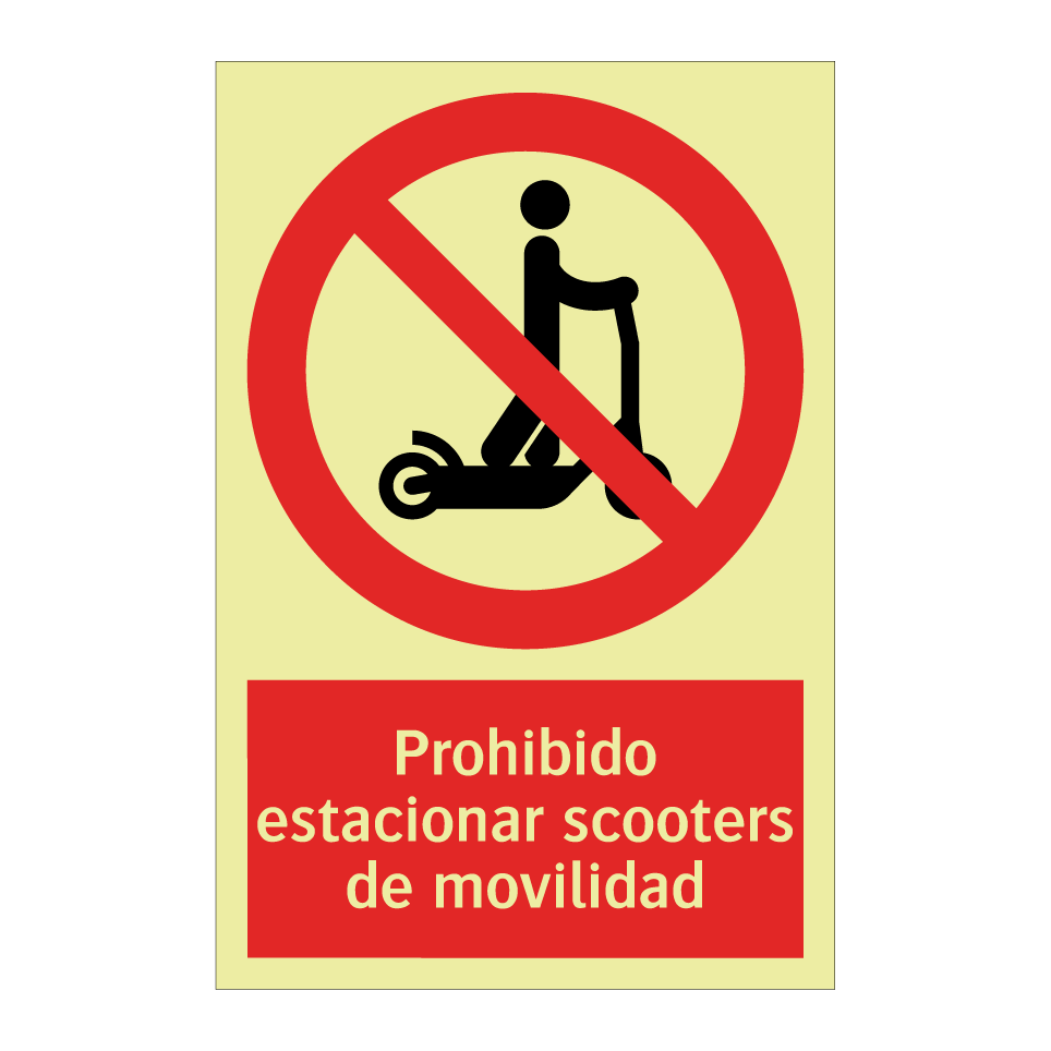 Prohibido estacionar scooters de movilidad