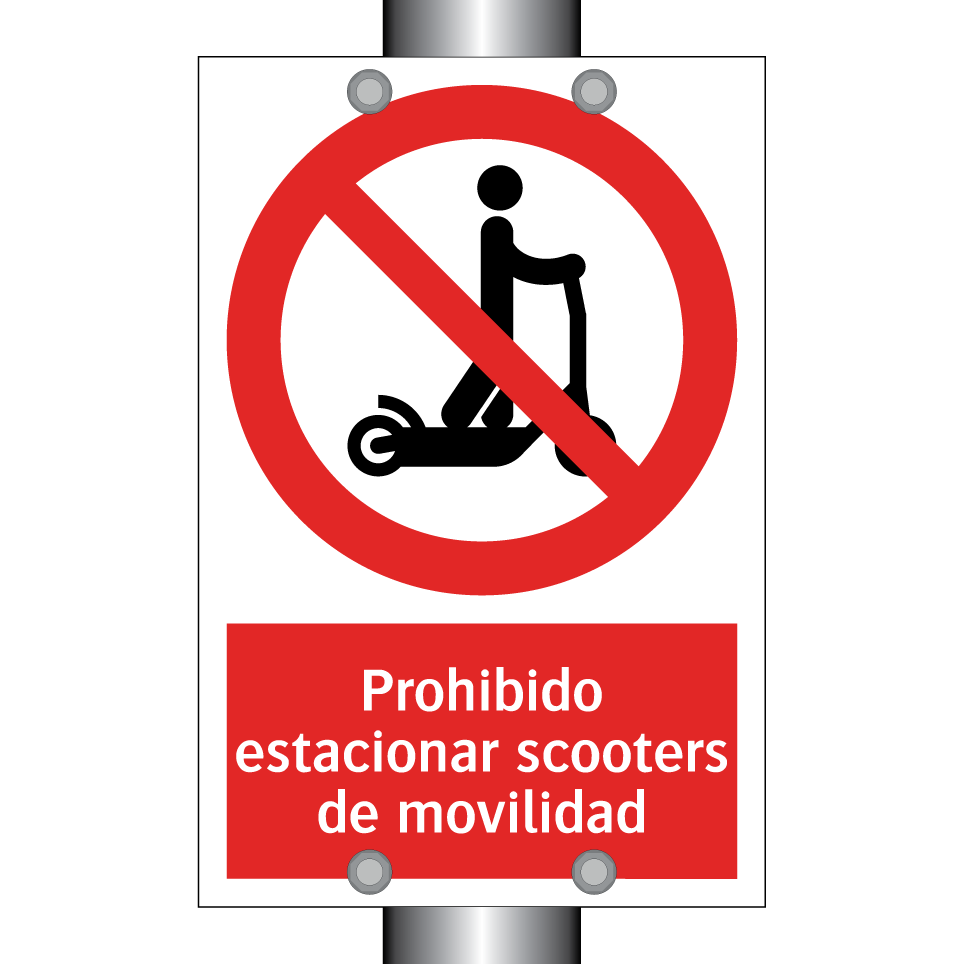 Prohibido estacionar scooters de movilidad