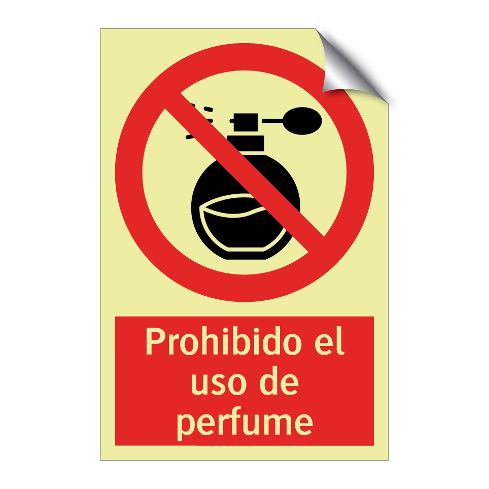 Prohibido el uso de perfume