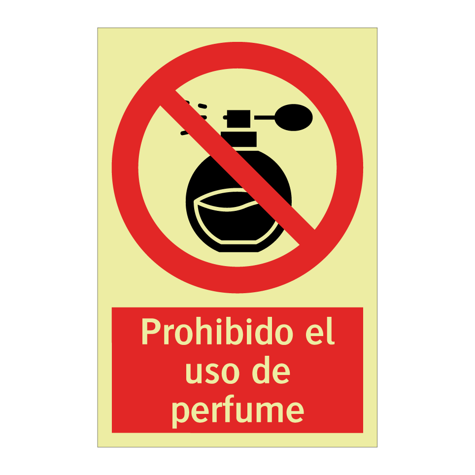 Prohibido el uso de perfume