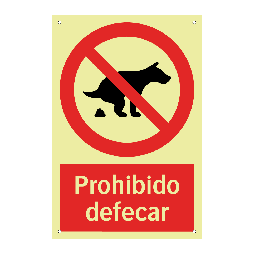 Prohibido defecar