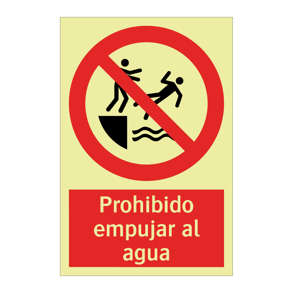 Prohibido empujar al agua