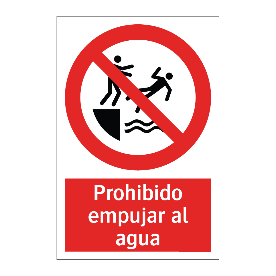 Prohibido empujar al agua