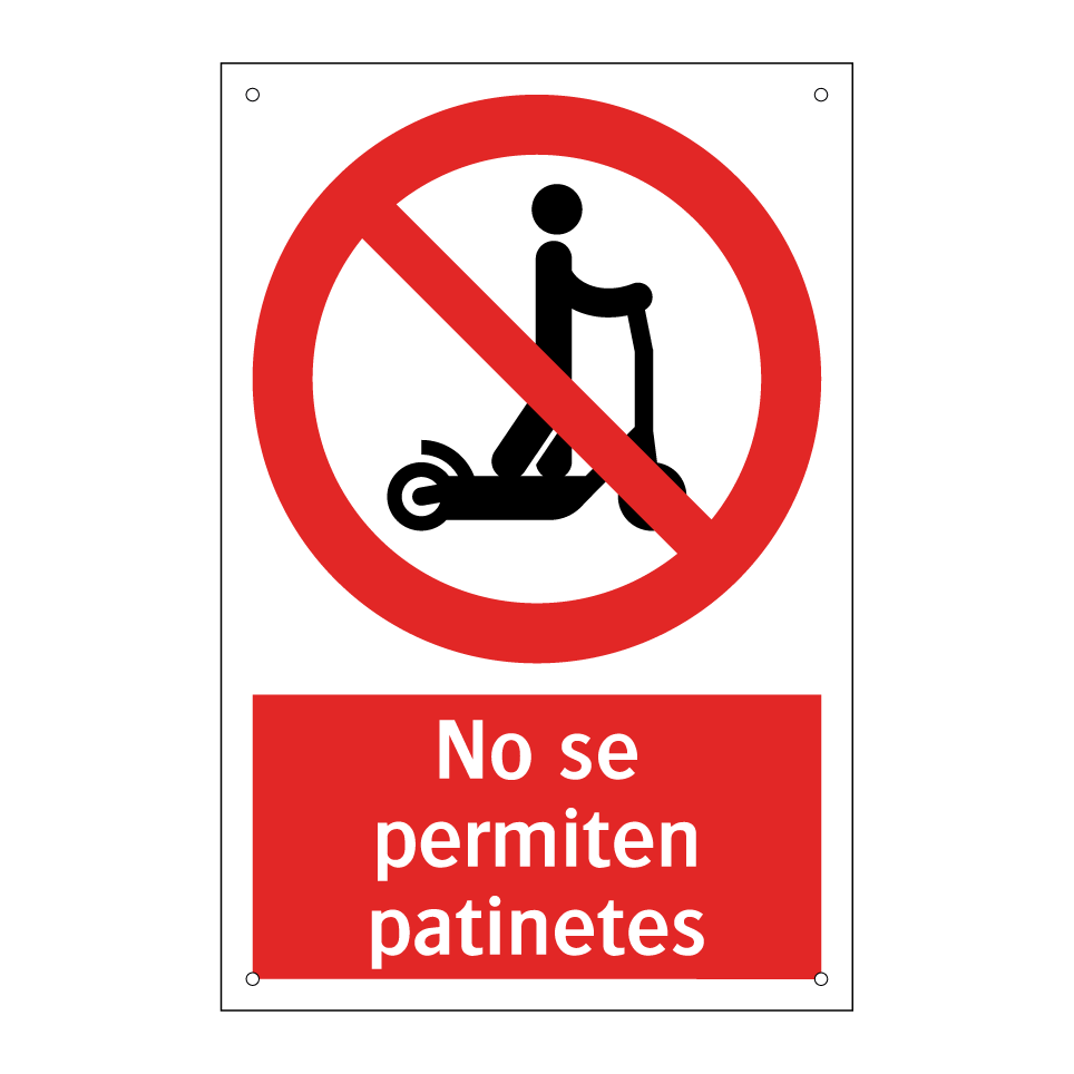 No se permiten patinetes