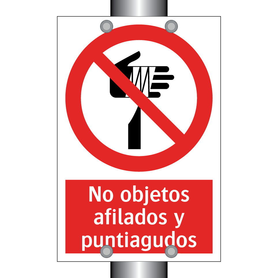 No objetos afilados y puntiagudos