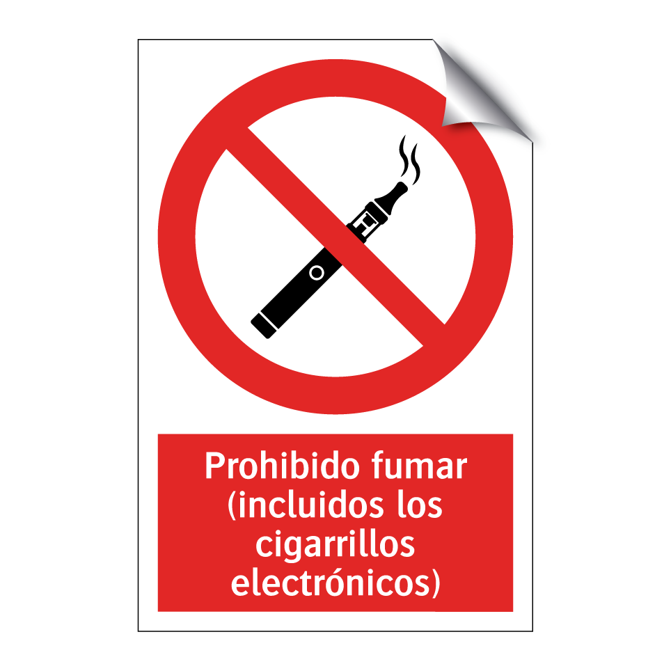 Prohibido fumar (incluidos los cigarrillos electrónicos)