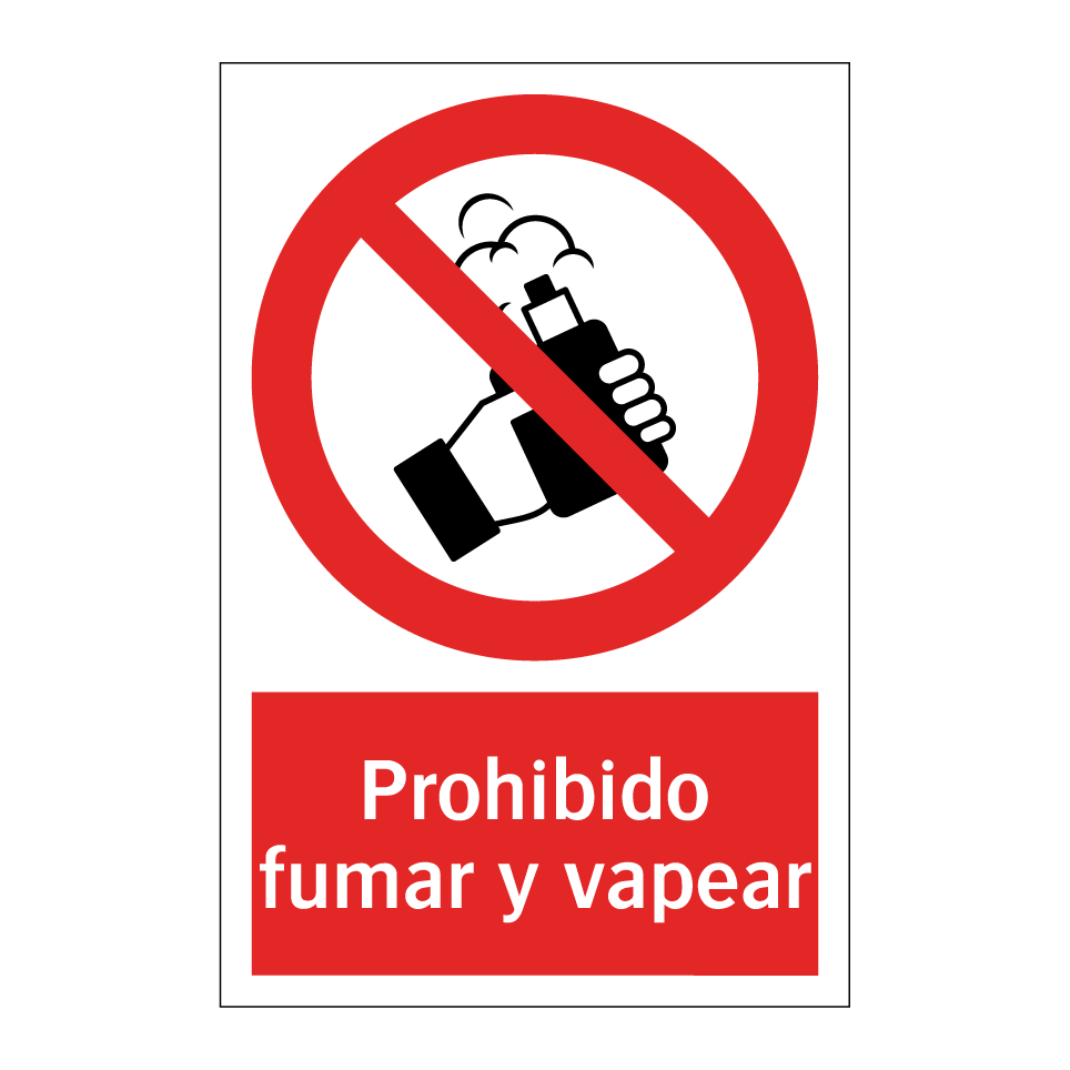 Prohibido fumar y vapear