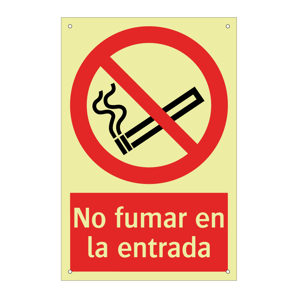 No fumar en la entrada
