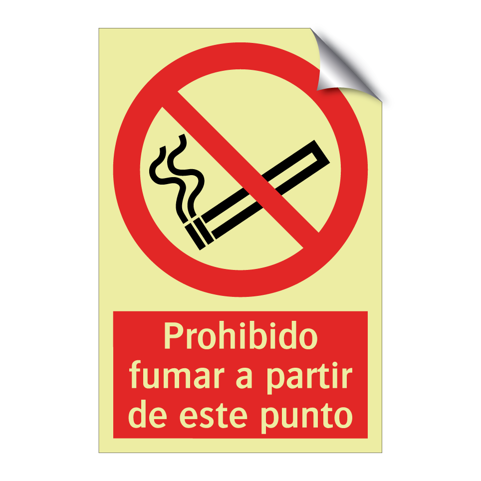 Prohibido fumar a partir de este punto