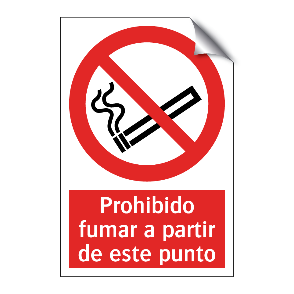 Prohibido fumar a partir de este punto