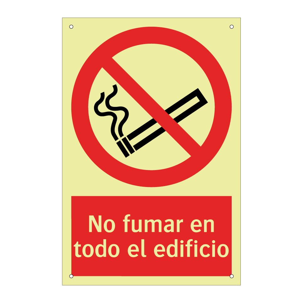 No fumar en todo el edificio