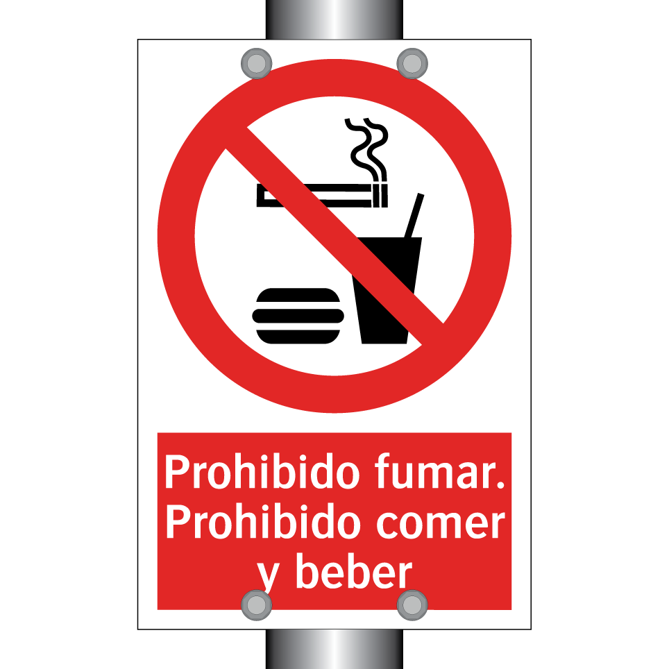 Prohibido fumar. Prohibido comer y beber