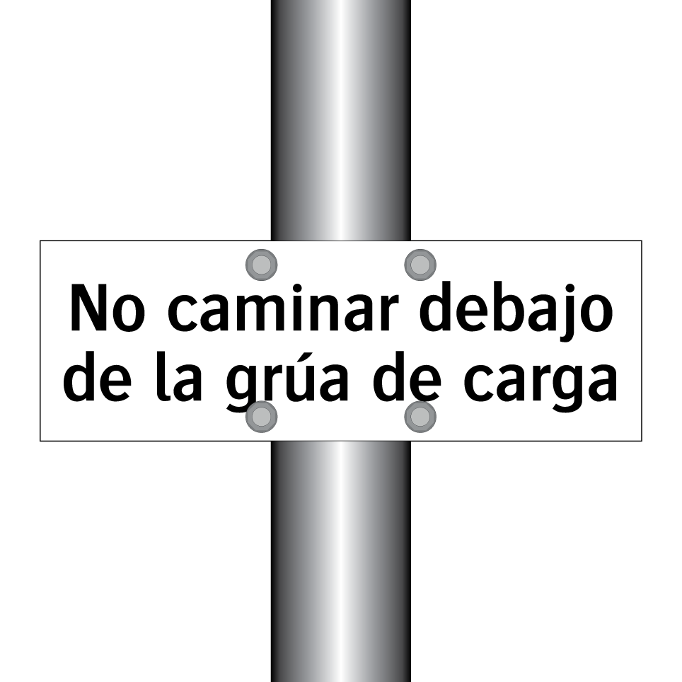 No caminar debajo de la grúa de carga