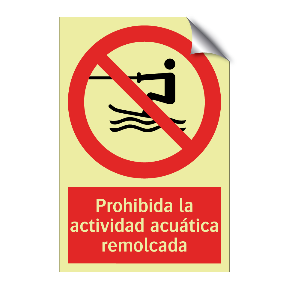 Prohibida la actividad acuática remolcada