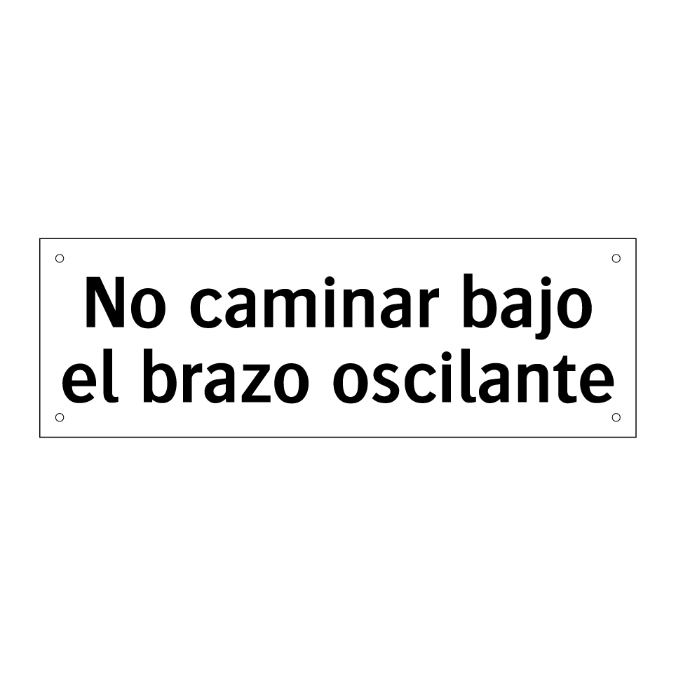 No caminar bajo el brazo oscilante